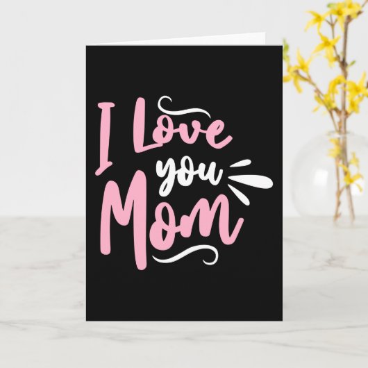 Carte Je t'aime Maman (Fleur jaune)