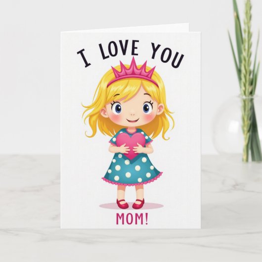 Carte « Je t'aime maman » (Devant)