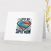 Carte Je t'aime maman (Fleur jaune)