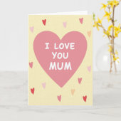 Carte Je T'Aime Maman À Points (Fleur jaune)