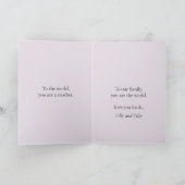 Carte Je t'aime Maman Fleurs sauvages d'aquarelle person (Intérieur)