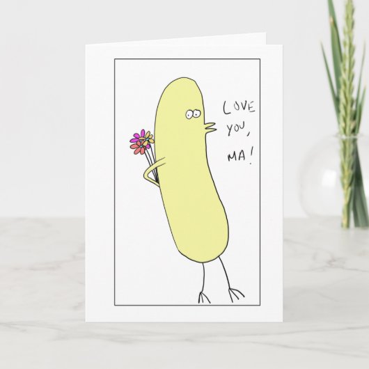 Carte Je t'aime Maman l'oiseau ! (Devant)