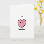 Carte Je T'Aime Mamie (Fleur jaune)