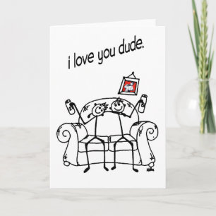 Carte Je t'aime mec