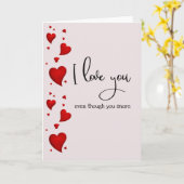 Carte Je t'aime même si tu fous la Saint-Valentin (Fleur jaune)