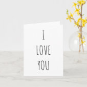 Carte Je t'aime Minimaliste (Fleur jaune)