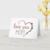 Carte Je t'aime MoM (Fleur jaune)