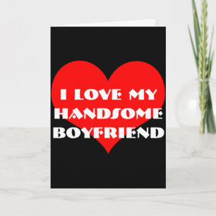 Carte Je T'aime Mon Petit Ami Saint-Valentin Typographie