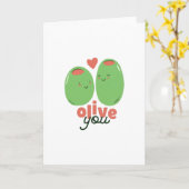 Carte Je t'aime Olive (Fleur jaune)