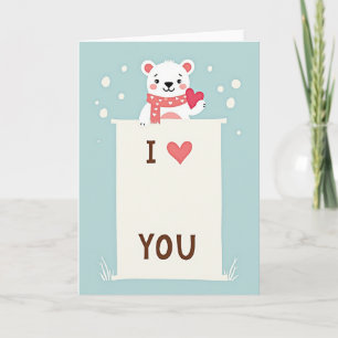 Carte Je T'Aime Ours Polaire