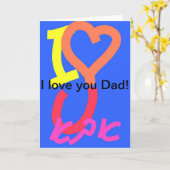 Carte Je t'aime papa ! (Fleur jaune)