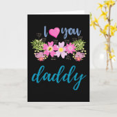 Carte Je t'aime papa (Fleur jaune)