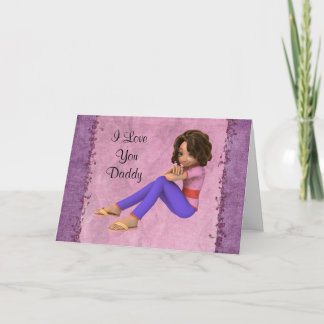 Carte Je t'aime Papa papa Fête des pères d'anniversaire