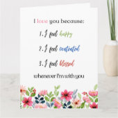 Carte Je T'Aime Parce Que (Devant)