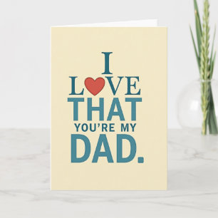 Carte Je T'aime Parce Que Tu Es Mon Papa