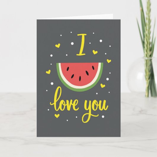 Carte Je T'Aime Pastèque (Devant)