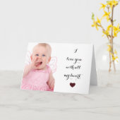 Carte Je t'aime photo personnalisée (Fleur jaune)