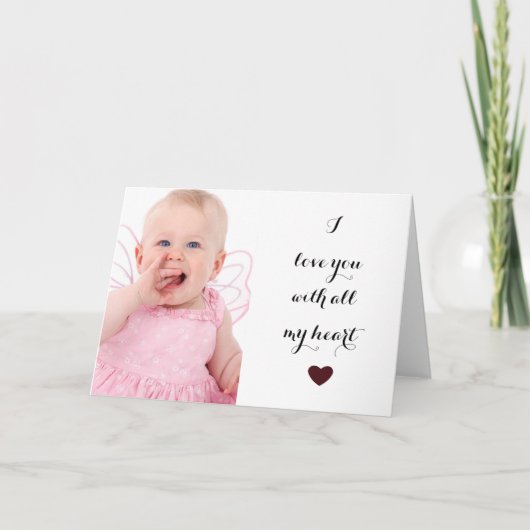 Carte Je t'aime photo personnalisée (Devant)