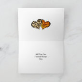 Carte Je t'aime Photos personnalisées Imprimé léopard et (Intérieur)