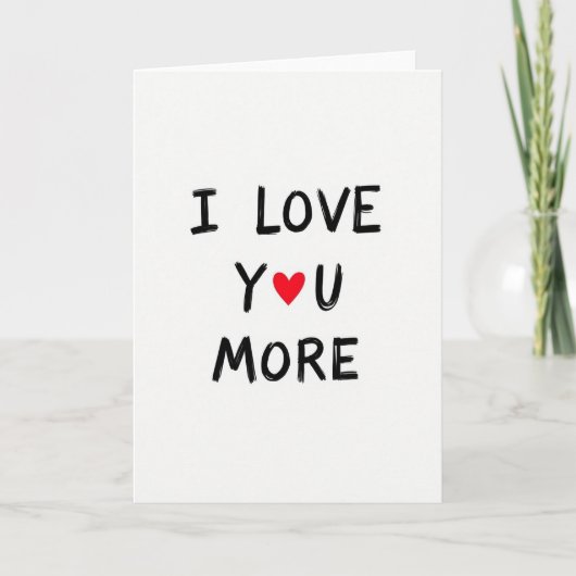 Carte « Je t'aime plus » cœur (Devant)