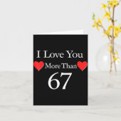 Carte Je t'aime plus de 67 Meme Saint-Valentin 6 7 Homme (Fleur jaune)