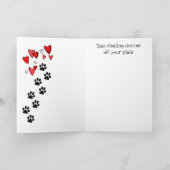 Carte Je t'aime plus de labrador retriever Valentine (Intérieur)