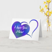 Carte Je t'aime Plus Faux Parties scintillant Purple Hea (Fleur jaune)