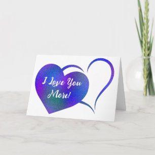 Carte Je t'aime Plus Faux Parties scintillant Purple Hea