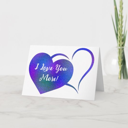 Carte Je t'aime Plus Faux Parties scintillant Purple Hea (Devant)