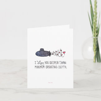 Carte Je T'Aime Plus Profond Que La Profondeur Maximale 