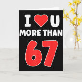 Carte Je t'aime plus que 67 Saint-Valentin 67 Meme (Fleur jaune)
