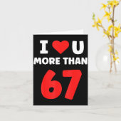 Carte Je t'aime plus que 67 Saint-Valentin 67 Meme 2  (Fleur jaune)