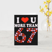 Carte Je t'aime plus que 67 Saint-Valentin 6 7 Meme 6 (Fleur jaune)