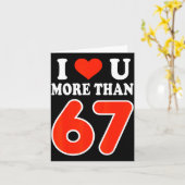 Carte Je t'aime plus que 67 Saint-Valentin 6 7 Meme 6 (Fleur jaune)