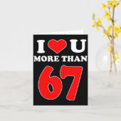 Carte Je T'aime Plus Que 67 Saint-Valentin 6 7 Mème Six  (Fleur jaune)