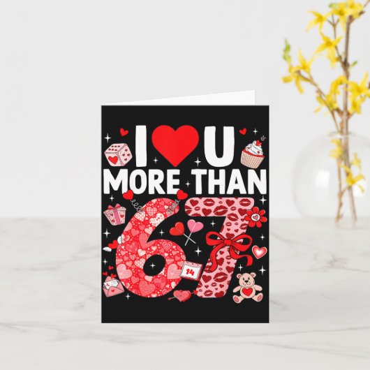 Carte Je t'aime plus que 67 Saint-Valentin Six Sept 67 M (Fleur jaune)