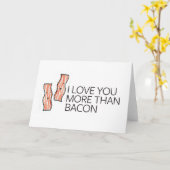 Carte Je t'aime plus que Bacon (Fleur jaune)