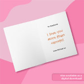 Carte Je T'Aime Plus Que Carottes Guinée Pig Valentine