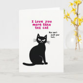 Carte Je T'aime Plus Que Chat (Fleur jaune)