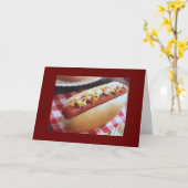 CARTE JE T'AIME **PLUS QUE CHIENS CHAUDS** ANNIVERSAIRE (Fleur jaune)