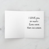 CARTE JE T'AIME PLUS QUE DE LA CRÈME D'ÉCRAN (Intérieur)