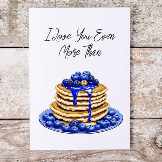 Carte Je T'Aime Plus Que Des Pancakes | Jote Flirty