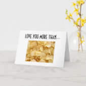 CARTE JE T'AIME PLUS QUE DES POMMES DE TERRE (Fleur jaune)