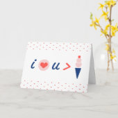 Carte Je t'aime plus que la glace Saint-Valentin (Fleur jaune)