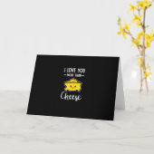 Carte Je t'aime plus que le fromage Funny Kawaii Saint-V (Fleur jaune)