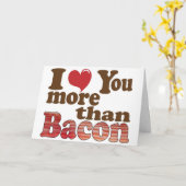 Carte Je t'aime plus que le lard (Fleur jaune)