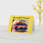 CARTE **JE T'AIME PLUS QUE LES BURGERS** JE T'AIME !! (Fleur jaune)