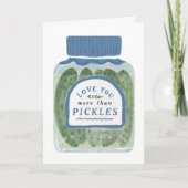 Carte Je t'aime plus que les cornichons (Devant)