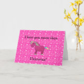 Carte Je t'aime plus que les licornes (Fleur jaune)