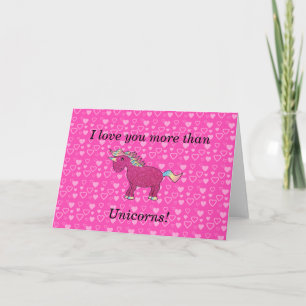 Carte Je t'aime plus que les licornes